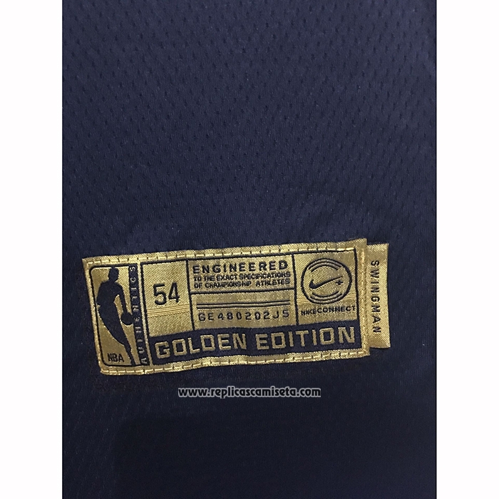 Camiseta Golden Edition Chicago Bulls Michael Jordan #23 Negro